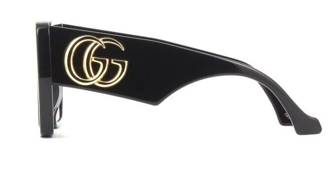 Gucci GG 0956S-003 Black/Gray Oversized Geometric Women's Sunglasses