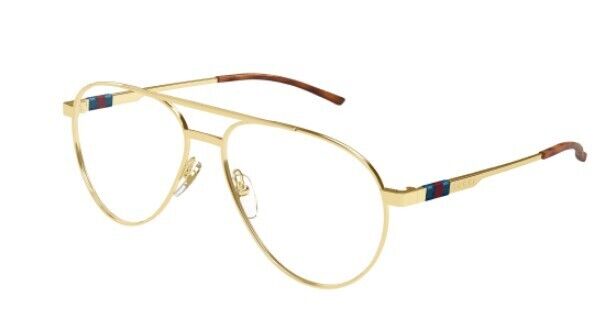 Gucci GG1679O 002 Gold Soft Square Men's Eyeglasses