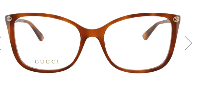 Gucci GG0026O 006 Brown Cat Eye Women's Eyeglasses