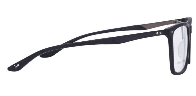 Puma PU0096O 006 Black/Gunmetal Rectangle Full-Rim Unisex  Eyeglasses