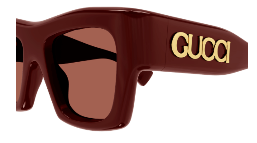 Gucci GG1772S 003 Burgundy/Brown Square Women's Sunglasses