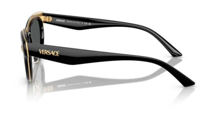 Versace 0VE2273 GB1/87 Black/Dark Grey Cat Eye Women's Sunglasses