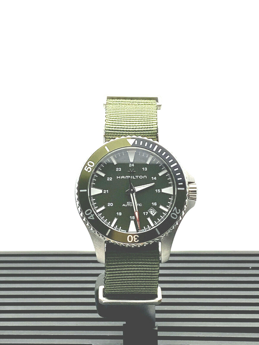 Hamilton Khaki Navy Scuba Automatic 40mm Green Strap Men's Watch H82375961