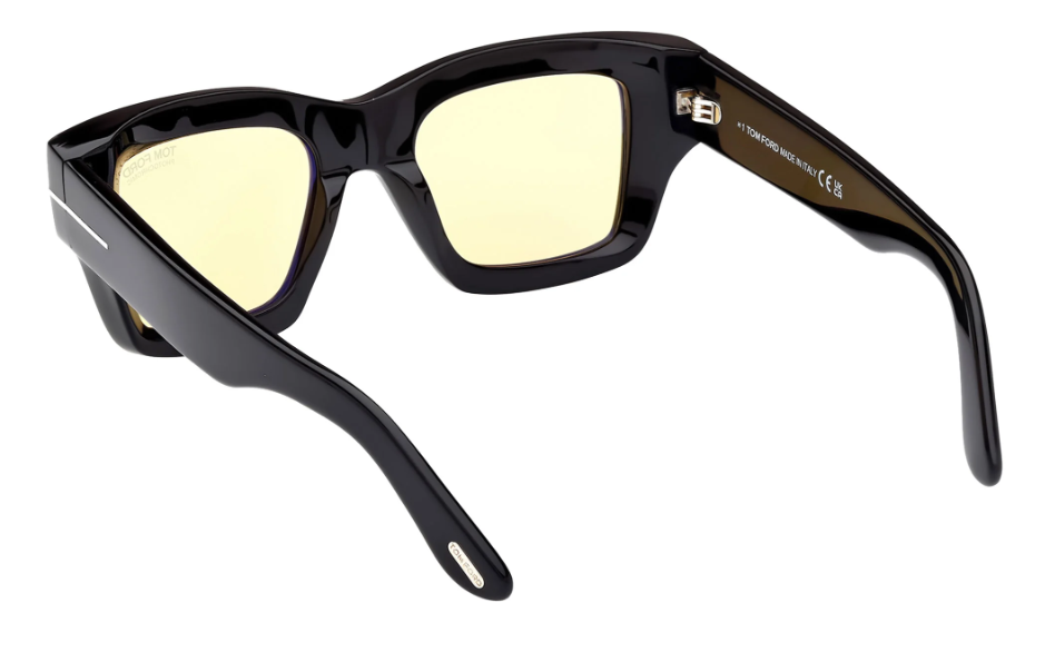 Tom Ford ILIAS FT1154 01E Shiny Black Square Men's Sunglasses.