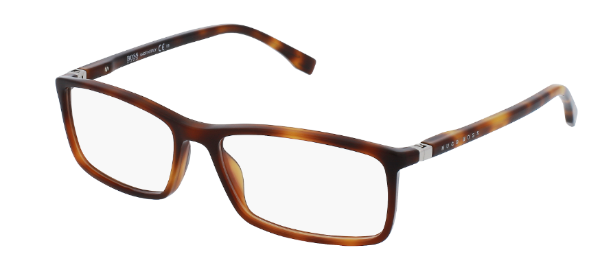 Boss by Hugo BOSS Boss 0680/IT 086 Havana Rectangle Men's Eyeglasses