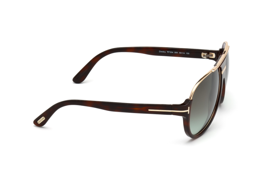 Tom Ford  Dimitry FT0334 56K Red Havana/Gradient Roviex Round Men's Sunglasses