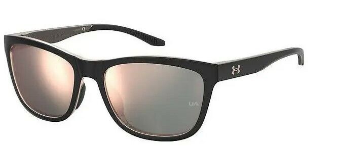 Under Armour UA-PLAY-UP 03H2/0J Black Pink/Rose Gold Mirrored Women's Sunglasses