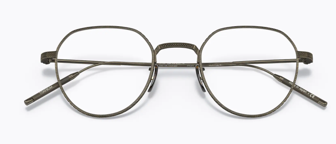 Oliver Peoples 0OV 1298T TK-4 5284 Antique Gold Phantos Round Unisex Eyeglasses