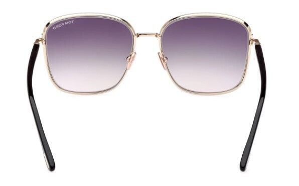 Tom Ford FT1029 Fern 28D  Shiny Rose Gold/Smoke Polarized Women's Sunglasses