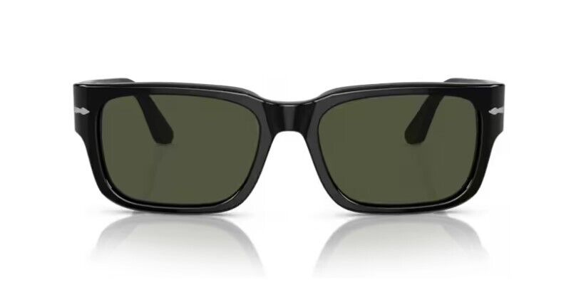 Persol 0PO3315S 95/31 Black/Green 58mm Rectangular Men's Sunglasses