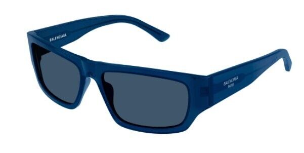 Balenciaga BB0366S 003 Blue/Blue Rectangular Men's Sunglasses