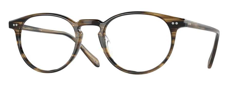 Oliver Peoples Riley-R OV5004 1719 Olive Smoke Round Men's Eyeglasses