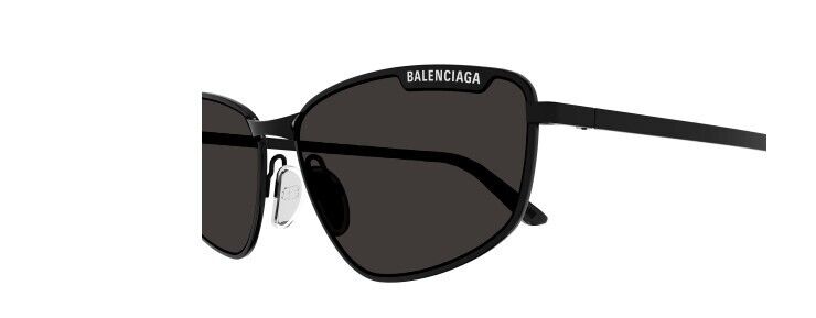 Balenciaga BB0277S 001 Black/Grey Rectangular Men's Sunglasses