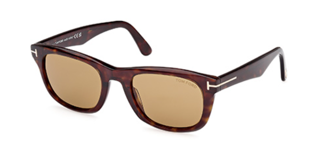 Tom Ford Kendel FT1076 52E Dark Havana/ Brown Square Men's Sunglasses