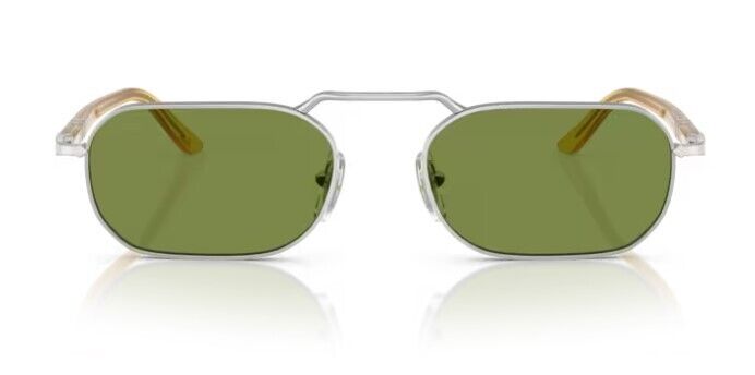 Persol 0PO1020S 518/4E Silver-Miele /Green Light Oval Shape Unisex Sunglasses