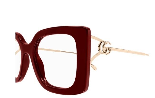 Gucci GG1567O 003 Burgundy Oversize Square Women's Eyeglasses