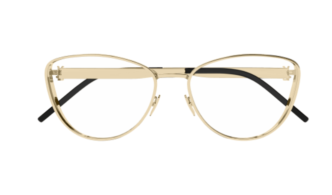 Saint Laurent SL M92 004 Gold Cat Eye Women Eyeglasses