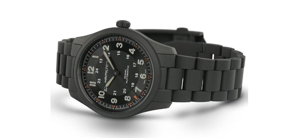 Hamilton Khaki Field Titanium Auto Black Dial Round Men's Watch H70215130