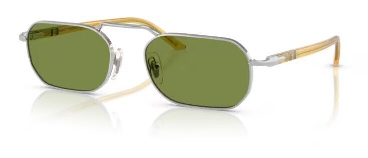 Persol 0PO1020S 518/4E Silver-Miele /Green Light Oval Shape Unisex Sunglasses