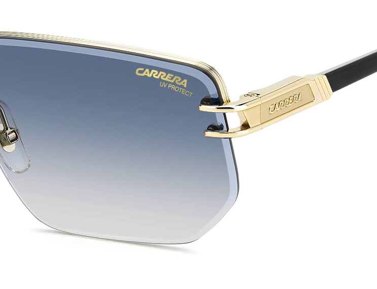 Carrera 1070/S 80S Black/White/Blue Shaded Rectangular Men's Sunglasses