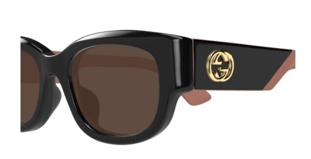 Gucci GG1667SK 004 Black/Brown Soft Cat-Eye Women's Sunglasses