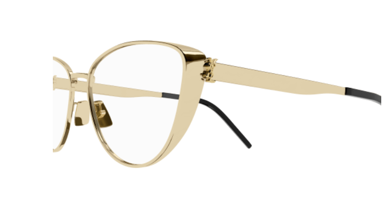 Saint Laurent SL M92 004 Gold Cat Eye Women Eyeglasses