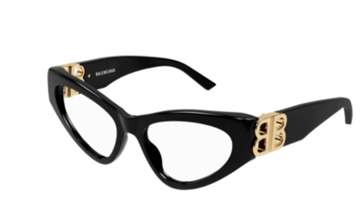 Balenciaga BB0313O 001 Black Cat Eye Women's Eyeglasses