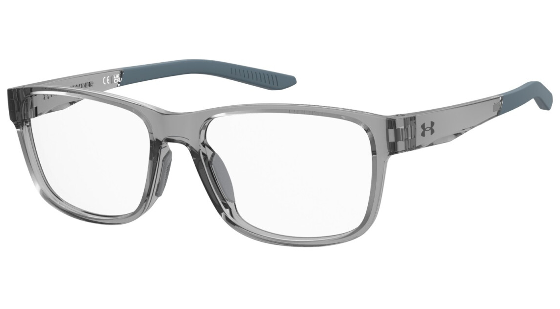 Under Armour UA 5080 63M Crystal Grey Rectangular Men's Eyeglasses