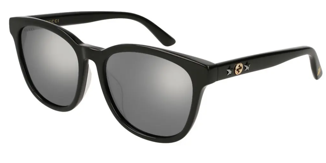 GUCCI GG0232SK 002 Black Grey/Square Mirrored lens Women's Sunglasses