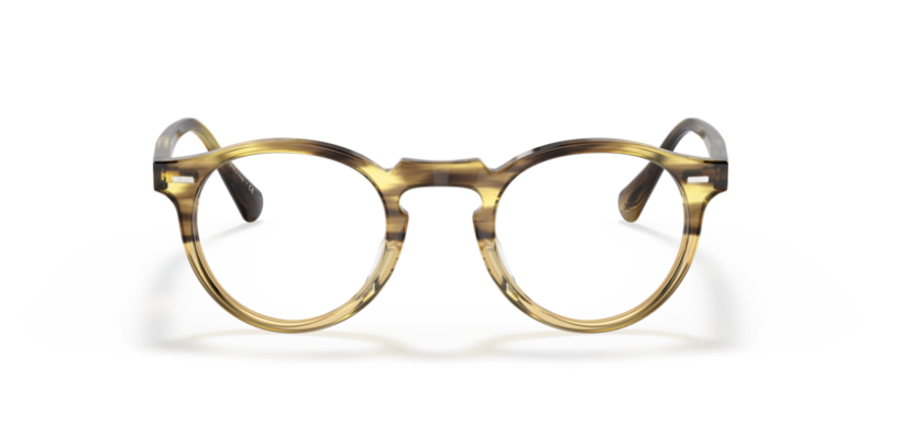 Oliver Peoples 0OV5186 Gregory peck 1703 Canarywood Round 47mm Men's Eyeglasses