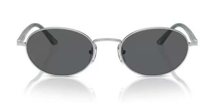 Persol 0PO1018S 518/B1 Silver/Dark Grey Oval 52 mm Women's Sunglasses