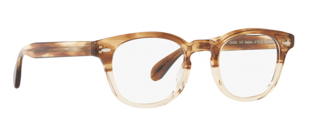 Oliver Peoples Sheldrake OV5036 1674 Honey Round Men's Eyeglasses