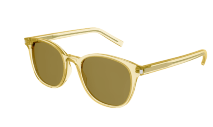 Saint Laurent SL 527 ZOE 002 Yellow/Green Square Men's Sunglasses