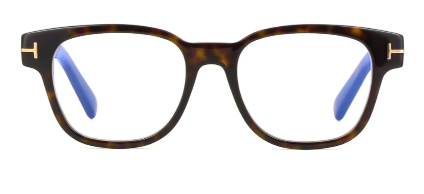 Tom Ford FT5977-B 052 Dark Havana/Dark Havana Square Men's Eyeglasses