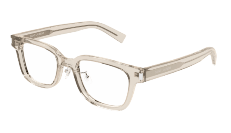 Saint Laurent SL 723/J 006 Beige Soft Rectangle Men's Eyeglasses