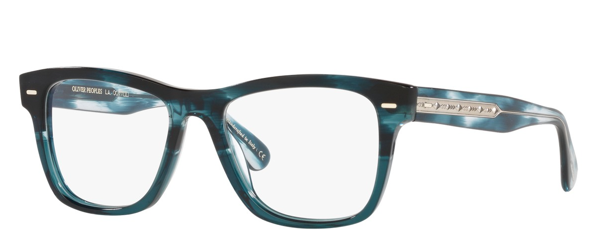 Oliver Peoples OV5393U Workman 1672 Teal Blue Squared Men's 51MM Eyeglasses