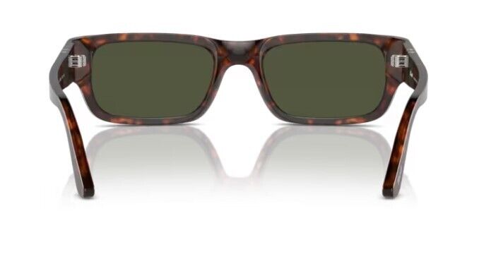 Persol 0PO3347S 24/31 Havana/Green Rectangular 55mm Women's Sunglasses