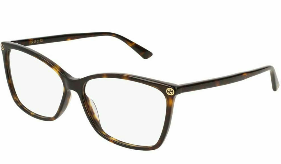 Gucci GG 0025O 009 Havana Cat Eye Women's Eyeglasses