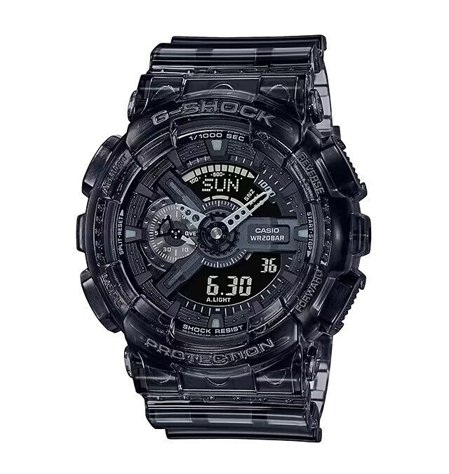 Casio G-Shock Alarm World Time Analog-Digital Black Dial Mens Watch GA-110SKE-8A