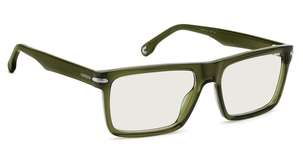 Carrera 343 TBO Military Green/Blue Mirror Rectangular Men's Eyeglasses