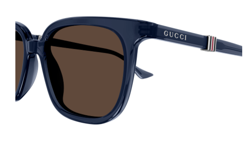 Gucci GG1493S 004 Blue/Brown Square Men's Sunglasses