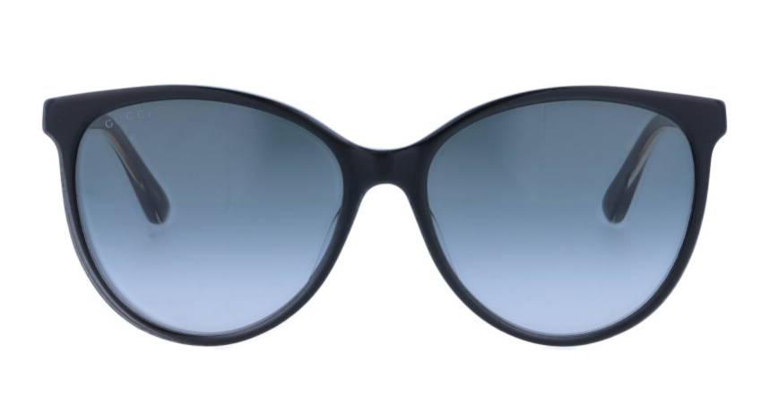 Gucci GG0377SK 001 Black/Grey Gradient Cat Eye Women's Sunglasses