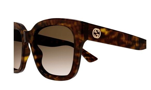 Gucci GG1338SK 002 Havana/Brown Gradient Square Women's Sunglasses