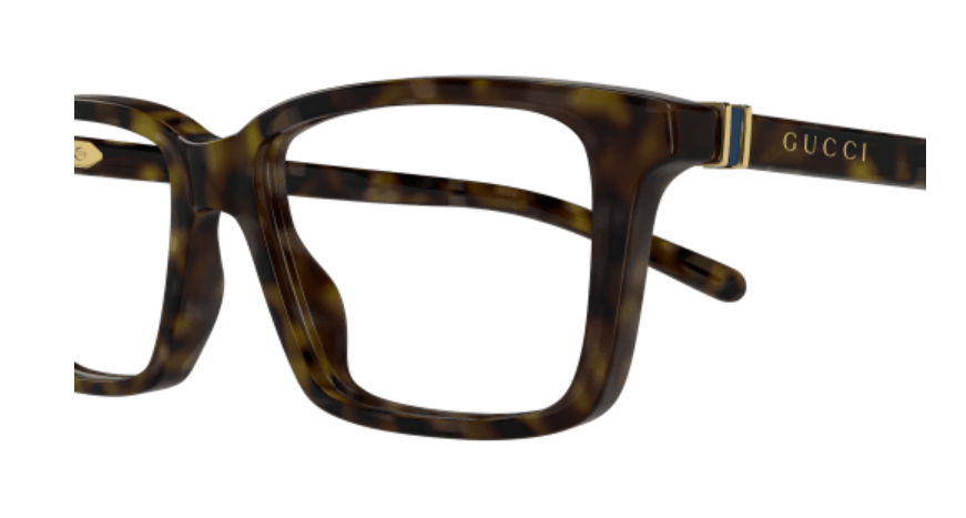 Gucci GG1672O 006 Havana Rectangle Men's Eyeglasses