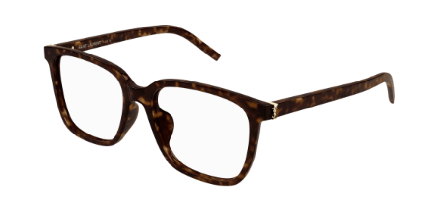 Saint Laurent SL M142/F 002 Havana Small Soft Rectangle Women's Eyeglasses