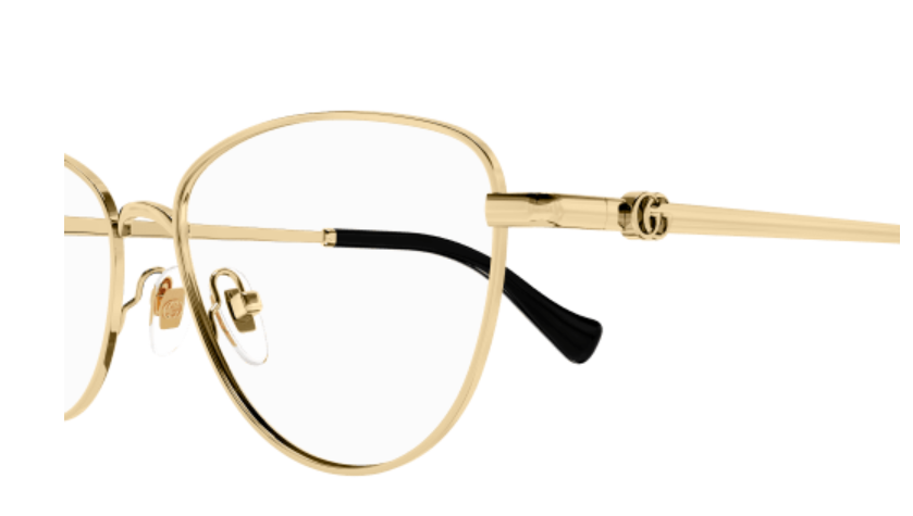 Gucci GG1595O 001 Gold Cat Eye Women's Eyeglasses