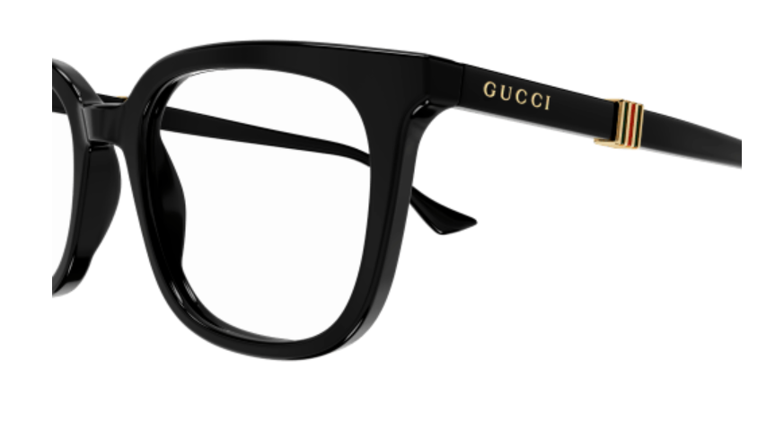 Gucci GG1497O 005 Black Soft Square Men's Eyeglasses