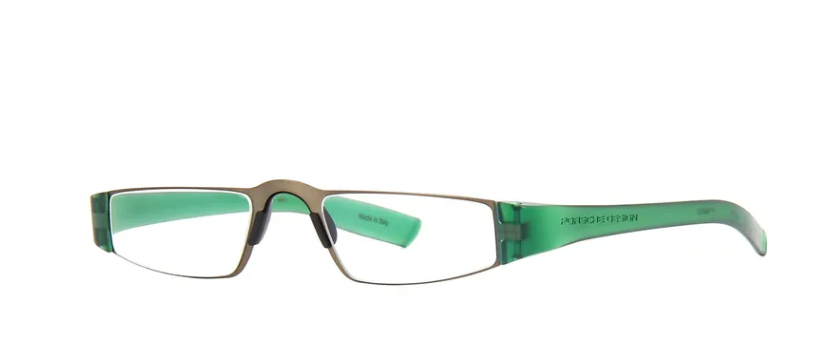 Porsche Design 8801 V Ruthenium/Green Reading Glasses (+1.00, 1.50, 2.00, 2.50)