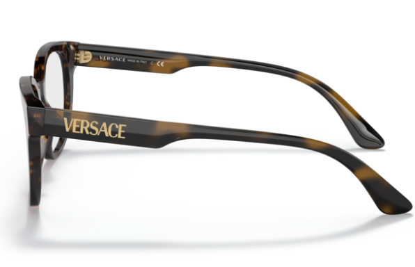 Versace 0VE3317 108 Havana Men's 49MM Round Eyeglasses