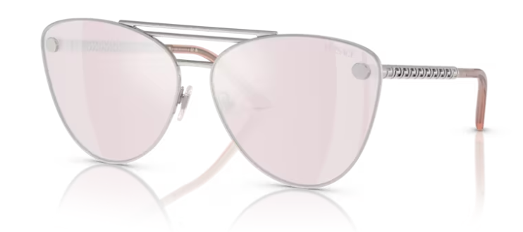 Versace 0VE2267 10007V Silver/Pink Mirror White Cat-Eyed Women's Sunglasses